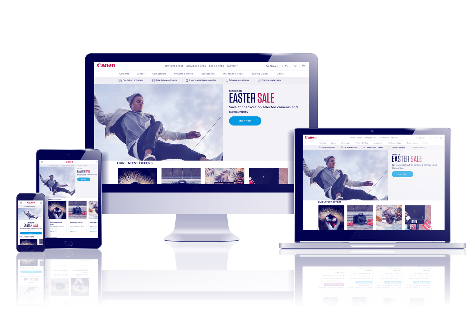 Canon Europe – UX & UI Design – E-commerce Website
